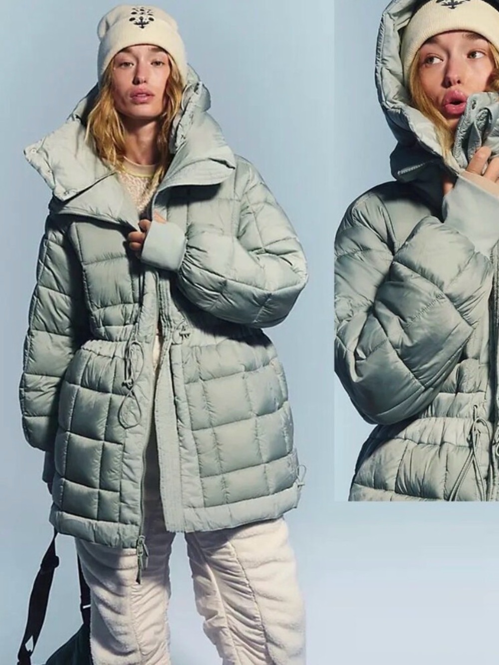 Free People movement NWT like a dream long reversible puffer jacket size x-lg